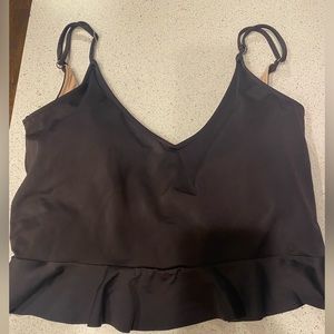 Kortni Jeane 2XL black swim top